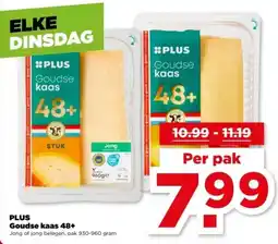 PLUS PLUS Goudse kaas 48+ aanbieding