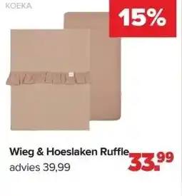 Baby-Dump Wieg & Hoeslaken Ruffle aanbieding