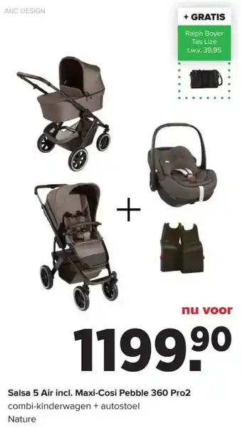 Baby-Dump Salsa 5 Air incl. Maxi-Cosi Pebble 360 Pro2 aanbieding