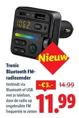 Lidl Tronic Bluetooth FM Radiozender aanbieding