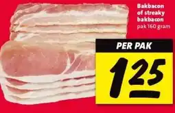 Nettorama Bakbacon of streaky bakbacon aanbieding