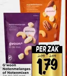 Vomar Voordeelmarkt G'woon Notenmelanges of Notenmixen aanbieding