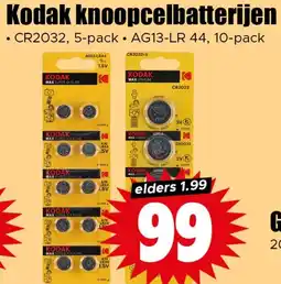 Dirk Kodak knoopcelbatterijen aanbieding