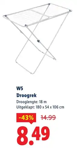 Lidl W5 Droogrek aanbieding