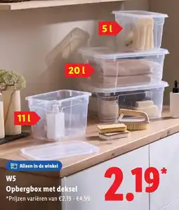 Lidl W5 Opbergbox met Deksel aanbieding