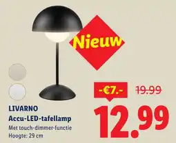 Lidl Livarno Accu-LED-tafellamp aanbieding