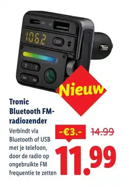 Lidl Tronic Bluetooth FM Radiozender aanbieding