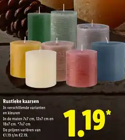 Lidl Rustieke kaarsen aanbieding