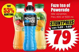 Dirk Fuze tea of Powerade aanbieding
