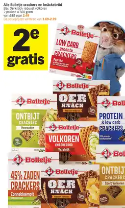 Albert Heijn Alle Bolletje crackers en knäckebröd aanbieding
