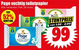 Dirk Page vochtig toiletpapier aanbieding