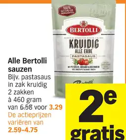 Albert Heijn Alle Bertolli sauzen aanbieding