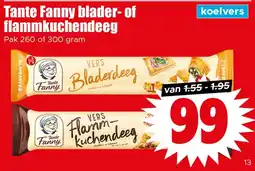 Dirk Tante Fanny Blader of Flammkuchendeeg aanbieding
