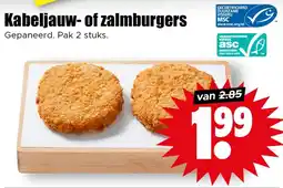Dirk Kabeljauw of Zalmburgers aanbieding