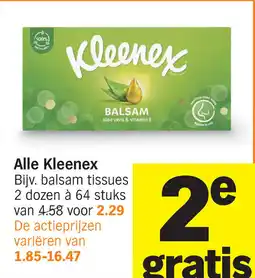 Albert Heijn Alle Kleenex aanbieding