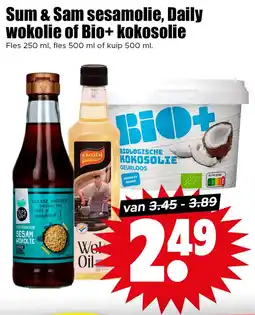 Dirk Sum & Sam Sesamolie, Daily Wokolie of Bio+ Kokosolie aanbieding