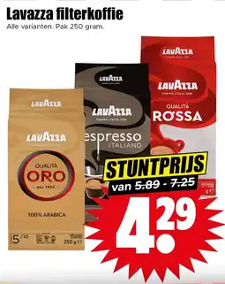 Dirk Lavazza filterkoffie aanbieding