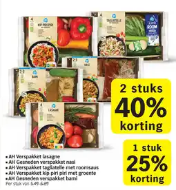 Albert Heijn AH Verspakket en Gesneden aanbieding