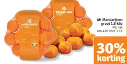 Albert Heijn AH Mandarijnen groot aanbieding