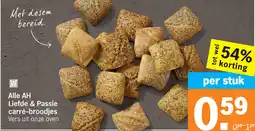 Albert Heijn Alle AH Liefde & Passie carré-broodjes aanbieding
