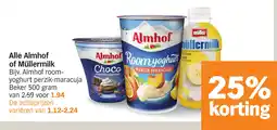 Albert Heijn Alle Almhof of Müllermilk aanbieding