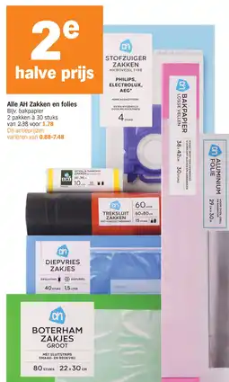 Albert Heijn Alle AH Zakken en folies aanbieding