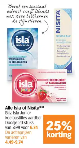 Albert Heijn Alle Isla of Nisita aanbieding