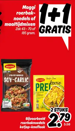 Dekamarkt Maggi Roerbaknoedels of Maaltijdmixen aanbieding