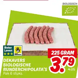 Dekamarkt Dekavers biologische runderchipolata's aanbieding