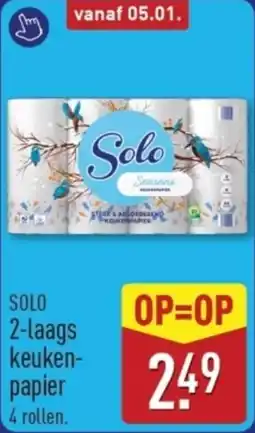 ALDI Solo 2-laags keukenpapier aanbieding