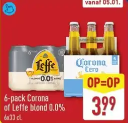 ALDI Corona of Leffe blond 0.0% aanbieding