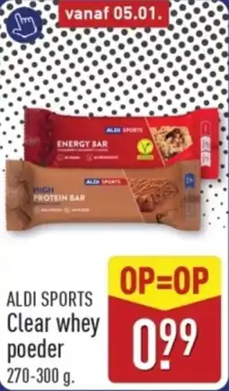 ALDI Aldi sports Clear whey poeder aanbieding