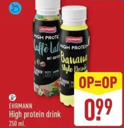 ALDI Ehrmann High protein drink aanbieding
