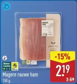 ALDI Magere rauwe ham aanbieding