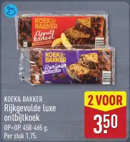 ALDI Koek& bakker Rijkgevulde luxe ontbijtkoek aanbieding