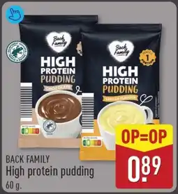 ALDI Back Family High protein pudding aanbieding