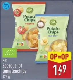 ALDI Bio Zeezout of tomatenchips aanbieding