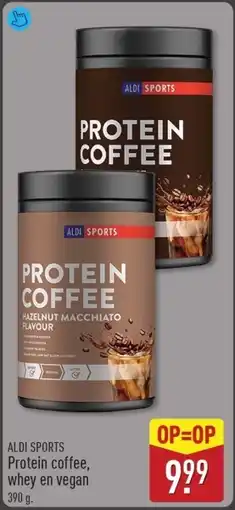 ALDI Aldi sports Protein coffee, whey en vegan aanbieding