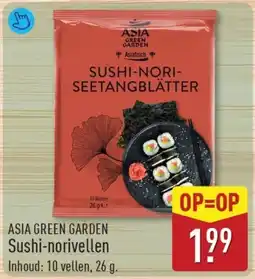 ALDI Asia green garden Sushi-norivellen aanbieding