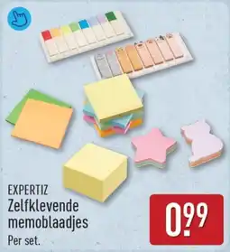 ALDI Expertiz Zelfklevende memoblaadjes aanbieding
