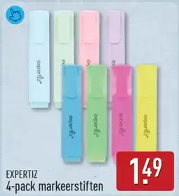 ALDI Expertiz 4-pack markeerstiften aanbieding