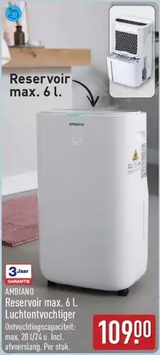 ALDI Ambiano Reservoir max. 6 l. Luchtontvochtiger aanbieding