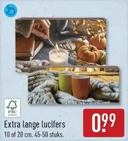 ALDI Extra lange lucifers aanbieding