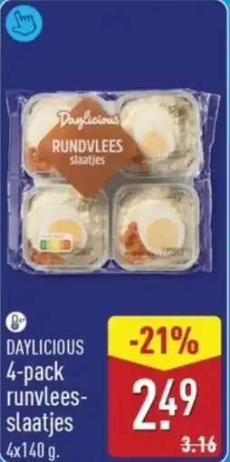 ALDI Daylicious 4-pack rundvlees-slaatjes aanbieding