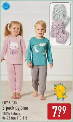 ALDI LILY & DAN 2-pack pyjama aanbieding