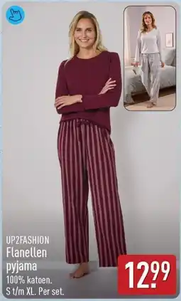 ALDI Up2fashion Flanellen pyjama aanbieding