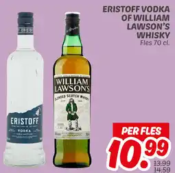 Dekamarkt Eristoff Vodka of William Lawson's Whisky aanbieding