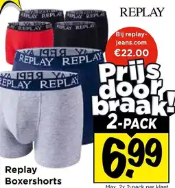 Vomar Voordeelmarkt Replay Boxershorts aanbieding