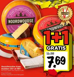 Vomar Voordeelmarkt Noordwoudse Kaas Stukken 35+ of 48+ aanbieding