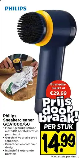 Vomar Voordeelmarkt Philips Sneakercleaner GCA1000/60 aanbieding